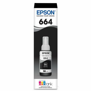 Tinta Refill de Epson T664120 NEGRO 70ml para modelo Epson L200, Rendimiento aprox. 4000 páginas