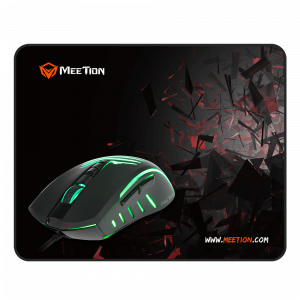 Mouse y Pad Gamer Meetion MTC011 Gaming Mouse RGB + Pad Combo - 6D / 4 Niveles DPI ajustables / Sensor Óptico Pro-Gaming