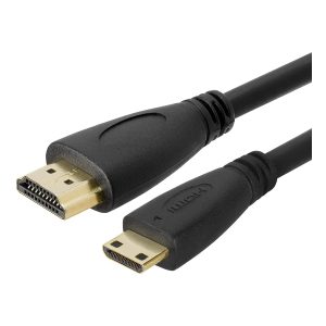 Cable Mini HDMI a HDMI de alta velocidad (HDMI a Mini HDMI) listo para 4K - 3 pies, negro