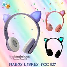 Audífonos de Orejitas FCC-327 Bluetooth en colores varios