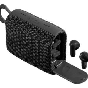 Bocina Inalámbrica Bluetooth 2 en 1 con Audífonos JEQANG JB-G46 Resistente a Salpicaduras - Sonido Potente