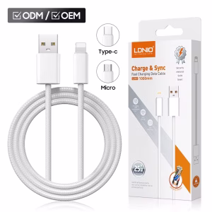 Cable de Data y Carga Rápida para Iphone LDNIO de 2 Metros LS902 IP