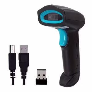 Pistola Lectora de Código de Barra U2-B 1D 2D con cable/inalámbrico, lector de códigos QR para sistema POS, escáner inalámbrico para inventario de almacén y tienda
